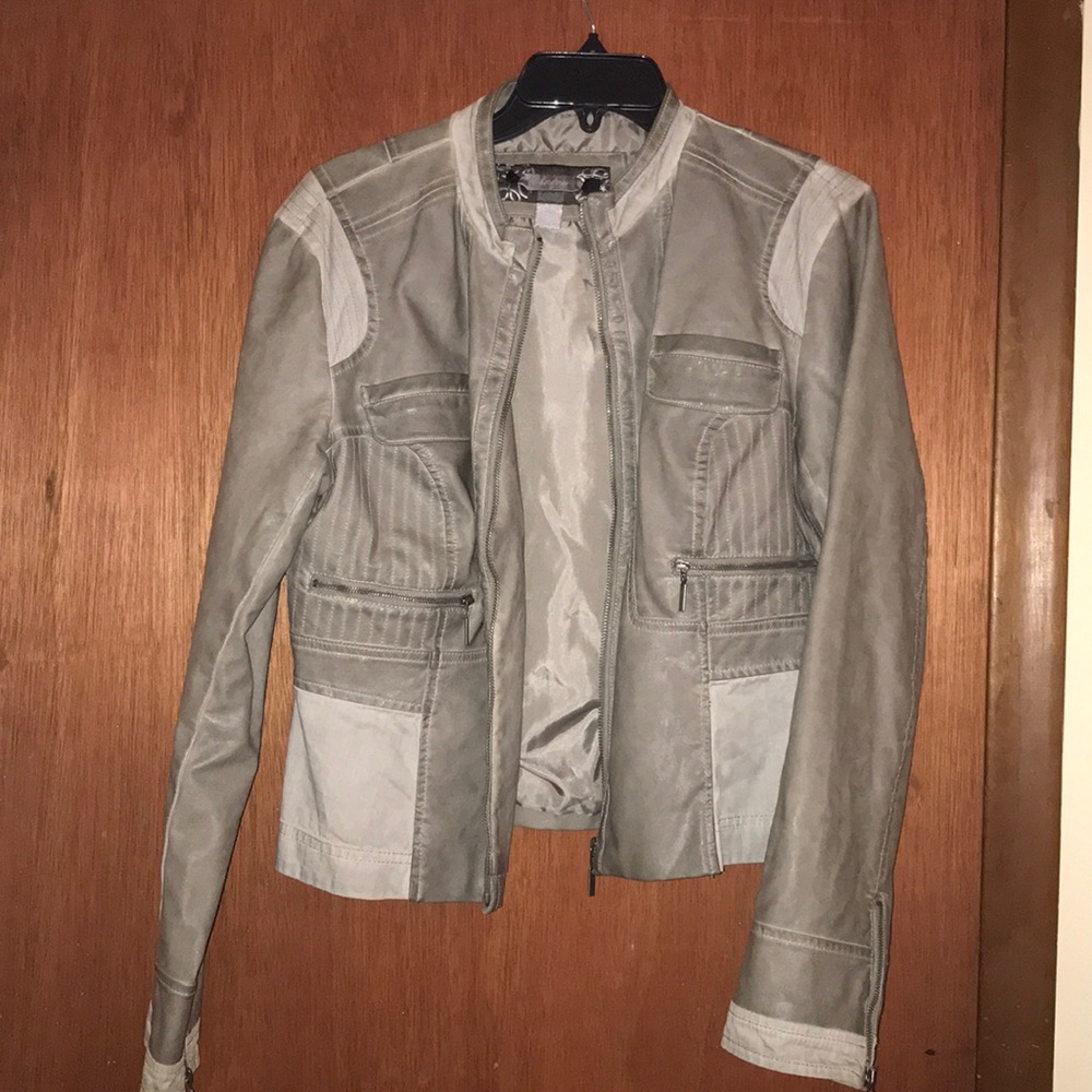 Daytrip Gray Leather Jacket